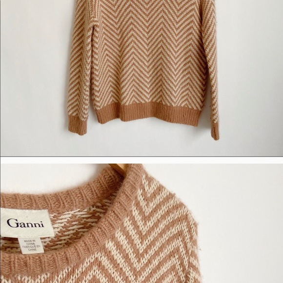 Ganni Anthropologie • Chevron Striped Sweater ASO Meghan Markle - Picture 3 of 5